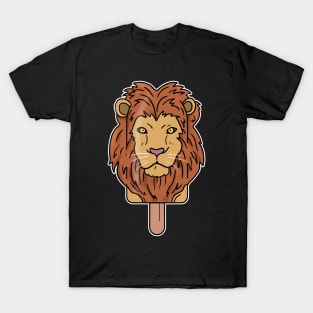 Animal Popsicle Lion Head Ice Cream Summer Gift T-Shirt